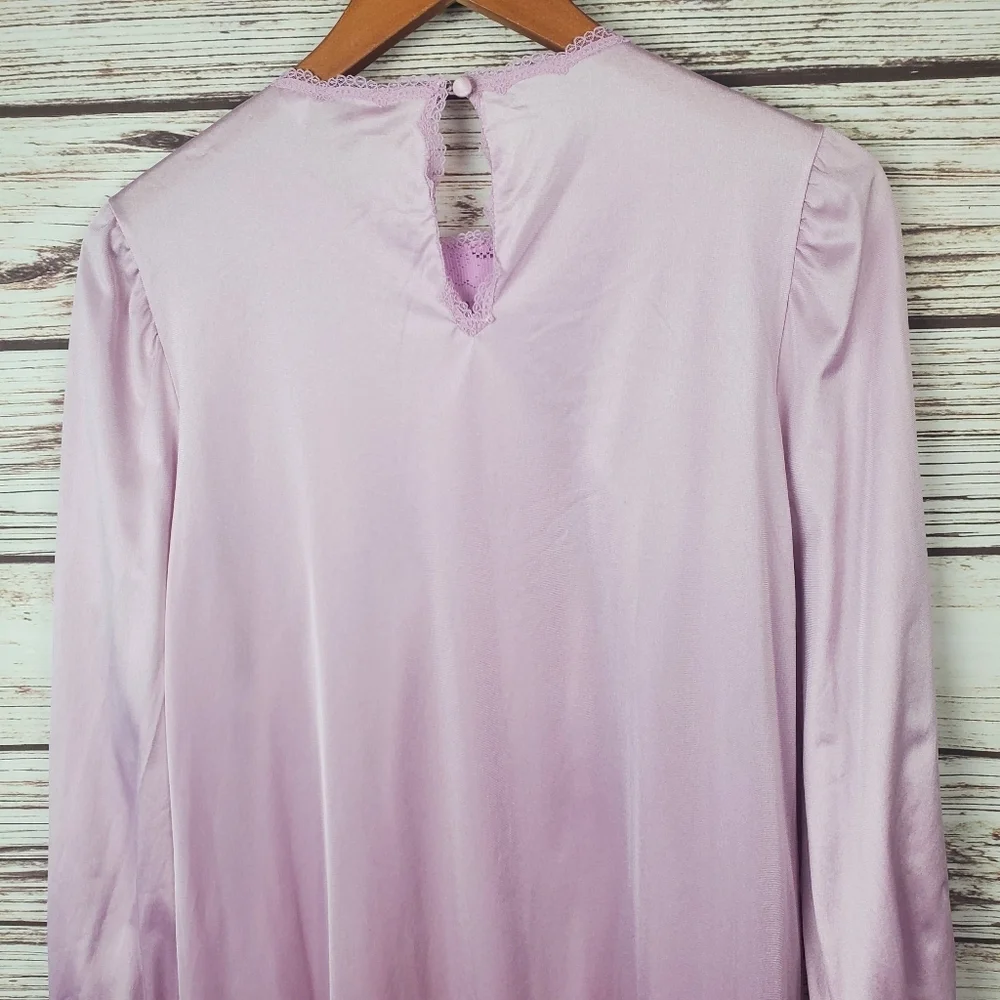 Vanity Fair Vintage Womens Medium Petite 2pc Velour Robe & Matching Nylon Gown